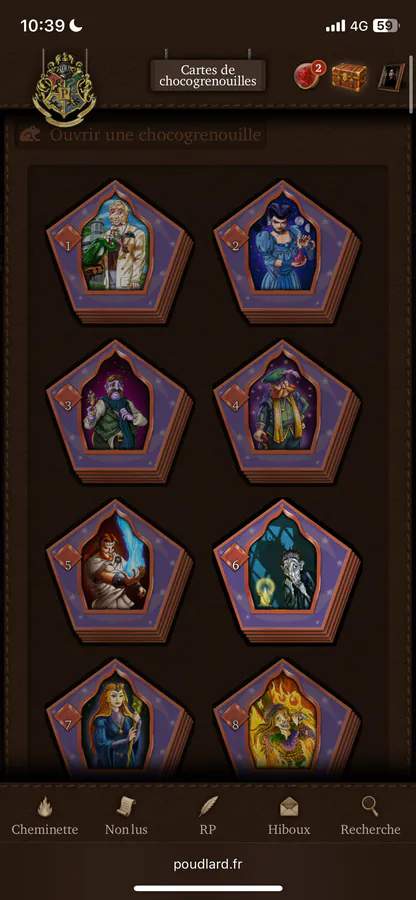 Collection de cartes chocogrenouille