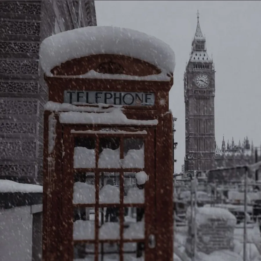 Londres sous la neige