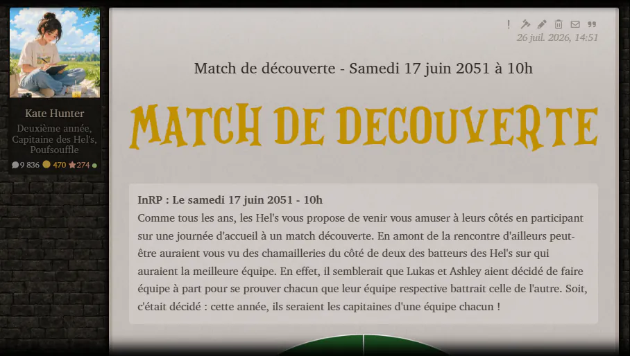 Match découverte 2051