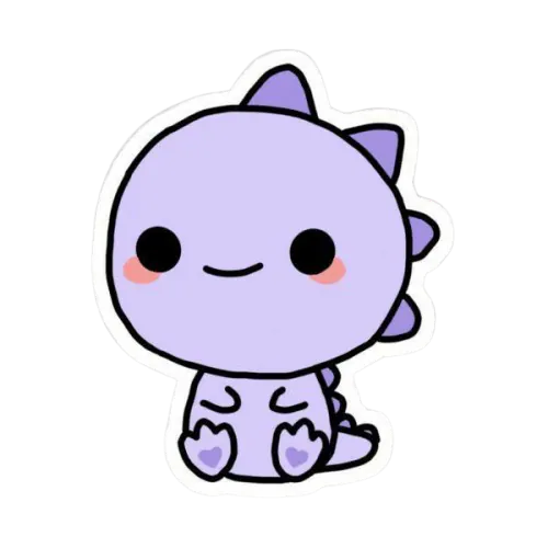 Petit dragon tout mignon violet