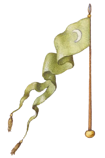bannière style texte médieval vert
