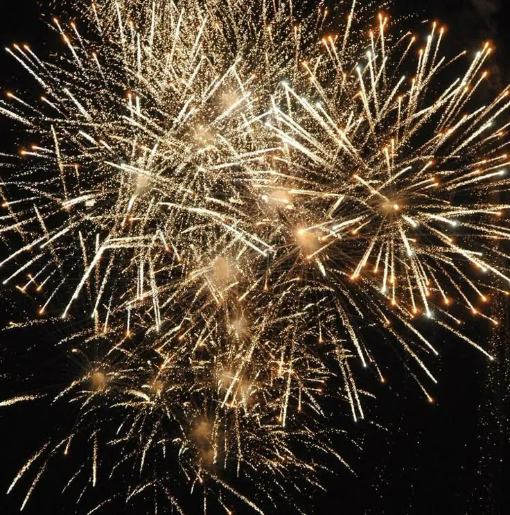 feu d'artifice doré