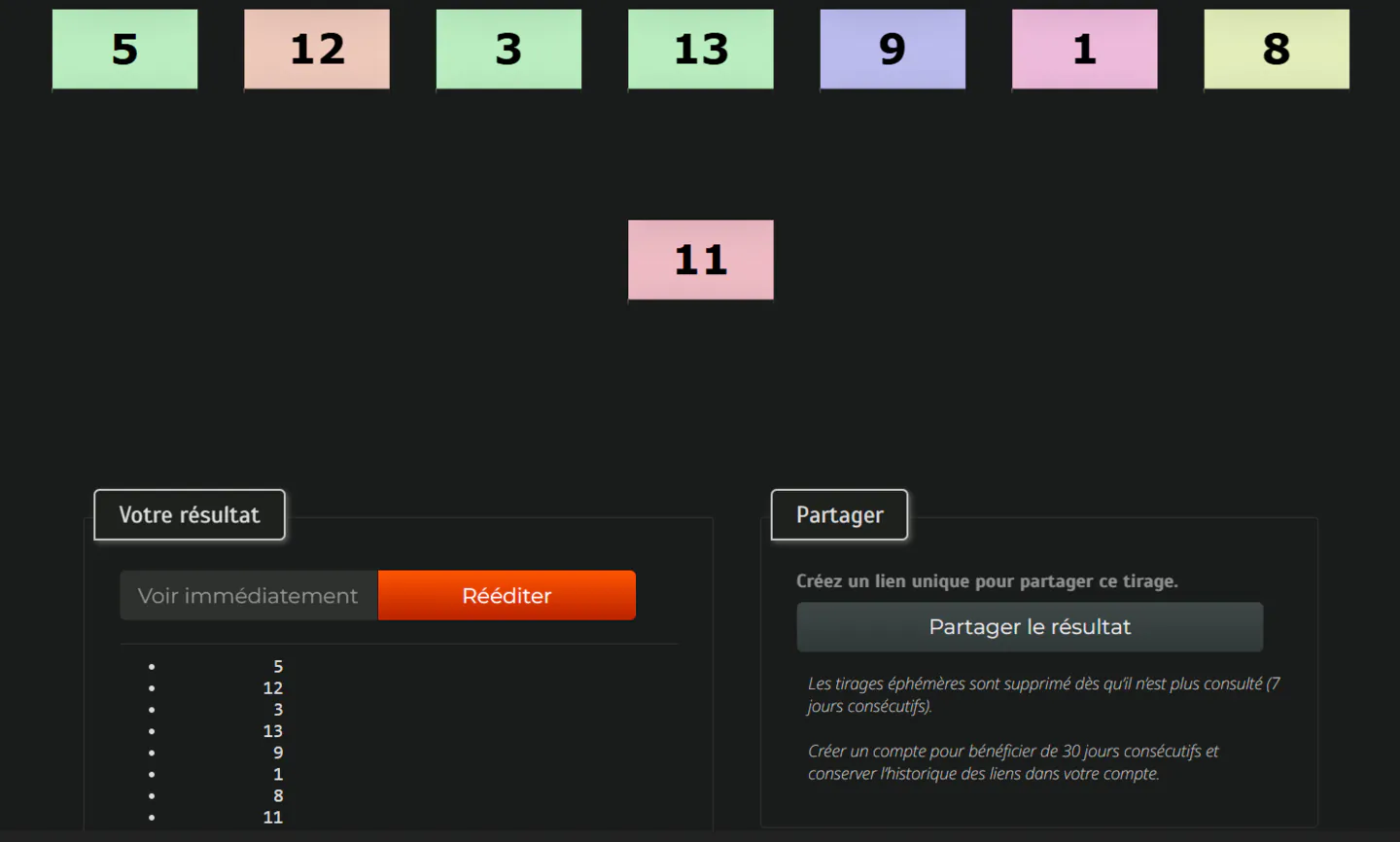tirage