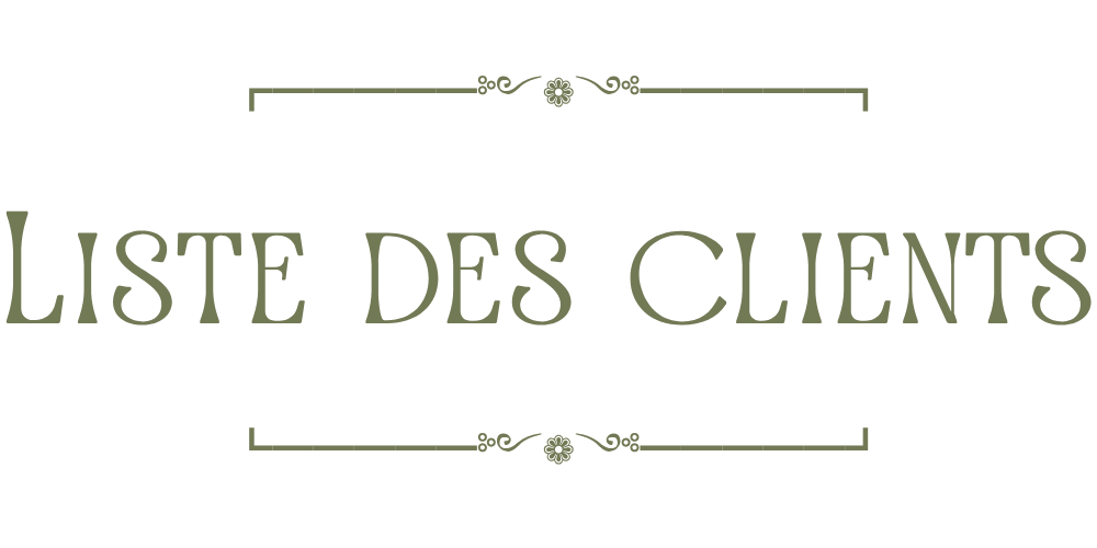 Écrit : Liste des clients