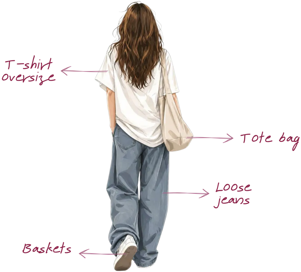 Illustration du style vestimentaire de Soline