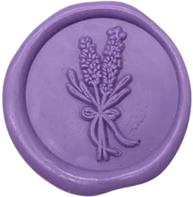 Sceau violet avec de la lavande