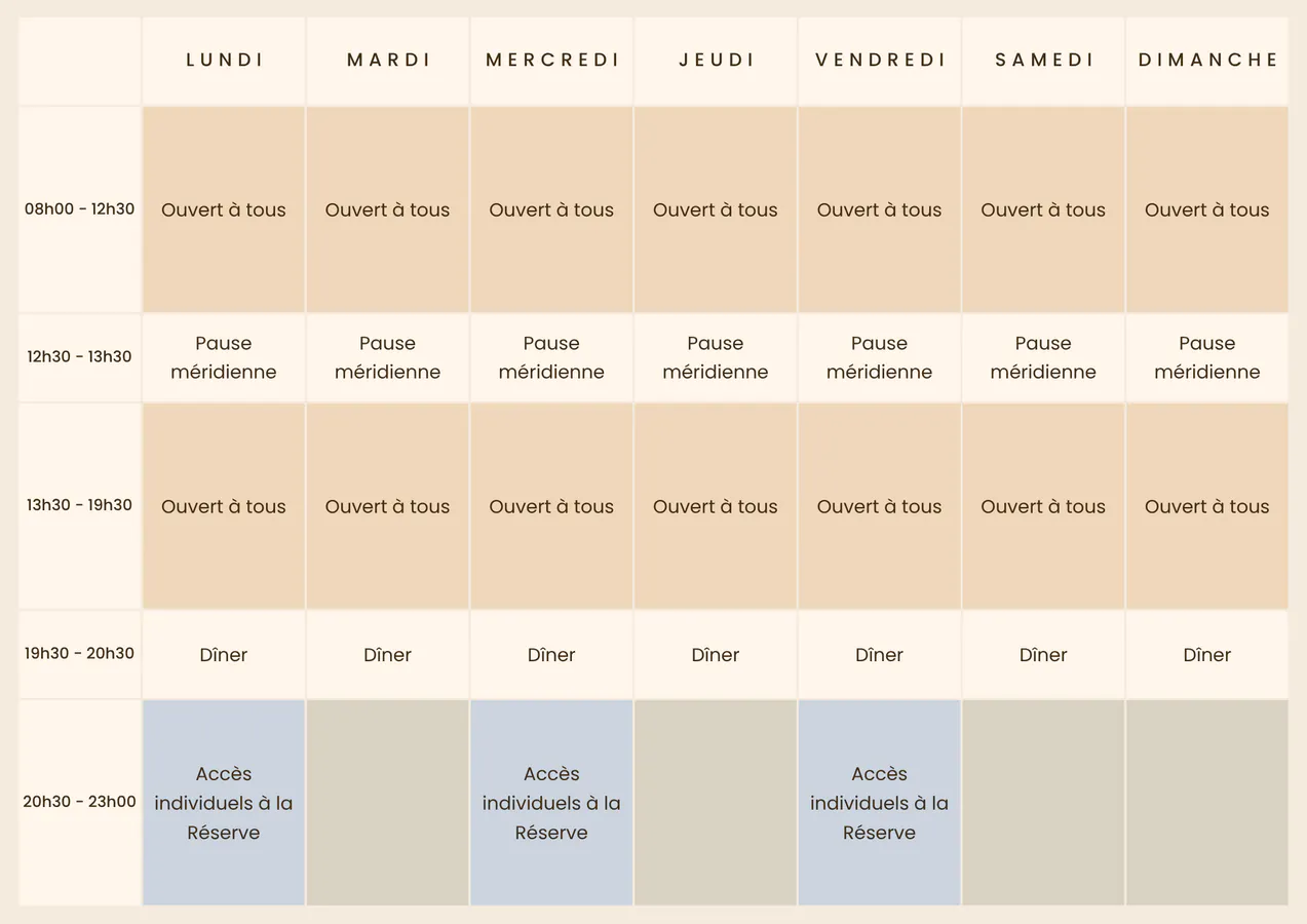 horaires bibli