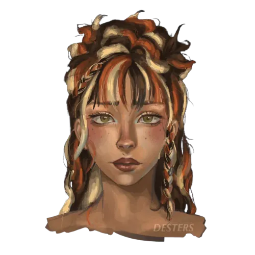 fille aux cheveux colorés