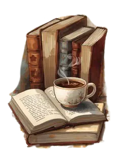 Livres et tasse de chocolat