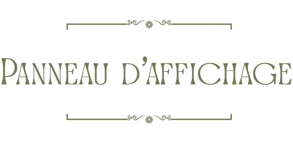 Panneau d'affichage