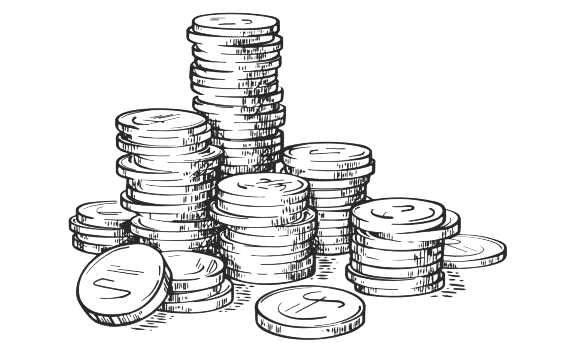 Piles de pièces