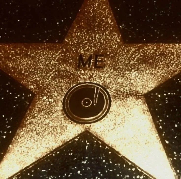 étoile de Hollywood avec écrit "me" au milieu