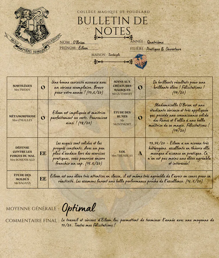 Bulletin d'Eileen O'Brien