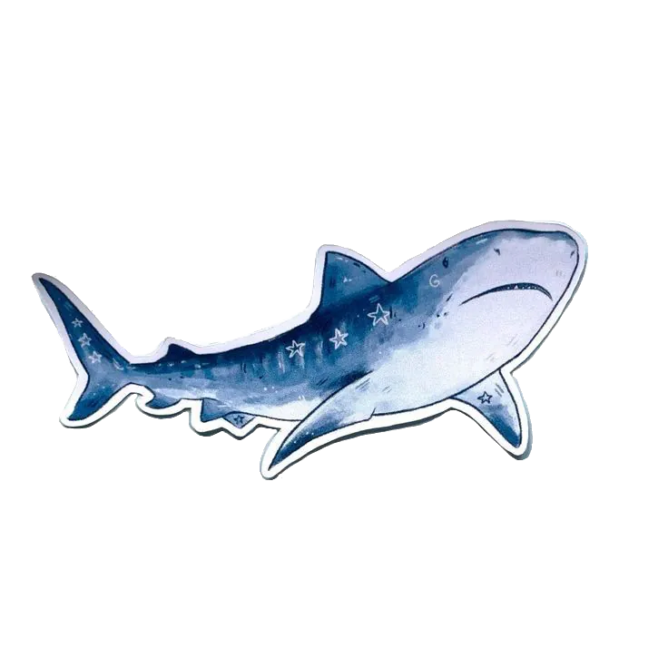requin baleine- art sticker