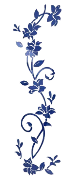 torsades flaurs bleues