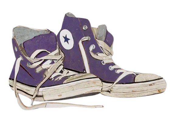 chaussures Converse violettes
