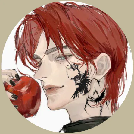 homme aux cheveux rouges pomme
