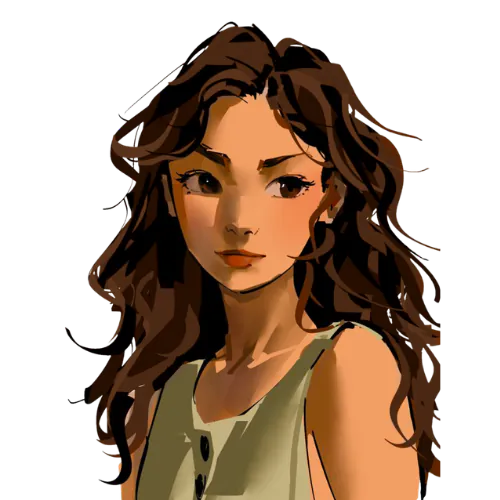 jeune fille aux cheveux longs et bruns