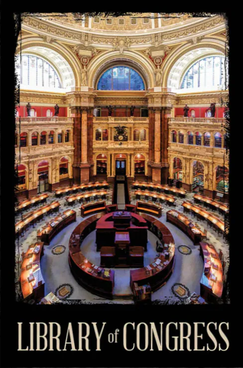 Carte postale de la librairie du Congrès