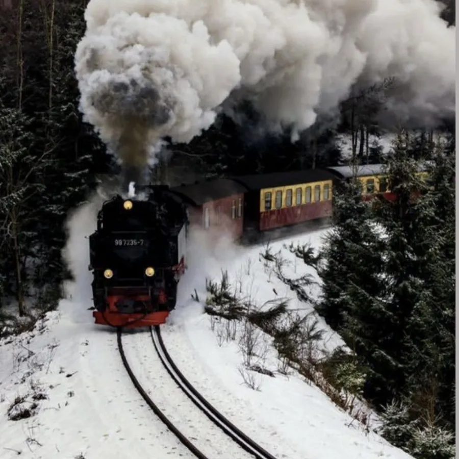 Poudlard express sous la neige