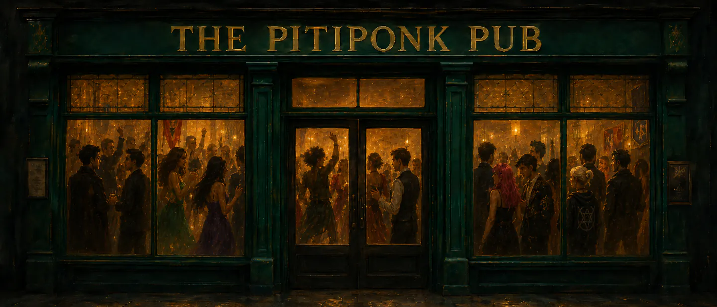 Image du Pitiponk depuis la rue. On voit une foule présente à l'intérieur.